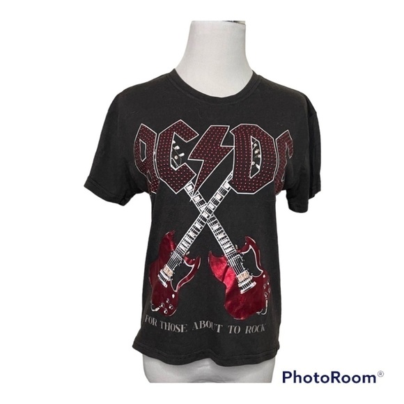 Ac DC For Those About To Rock tee shirt size womens small relaxed fit - Picture 1 of 5